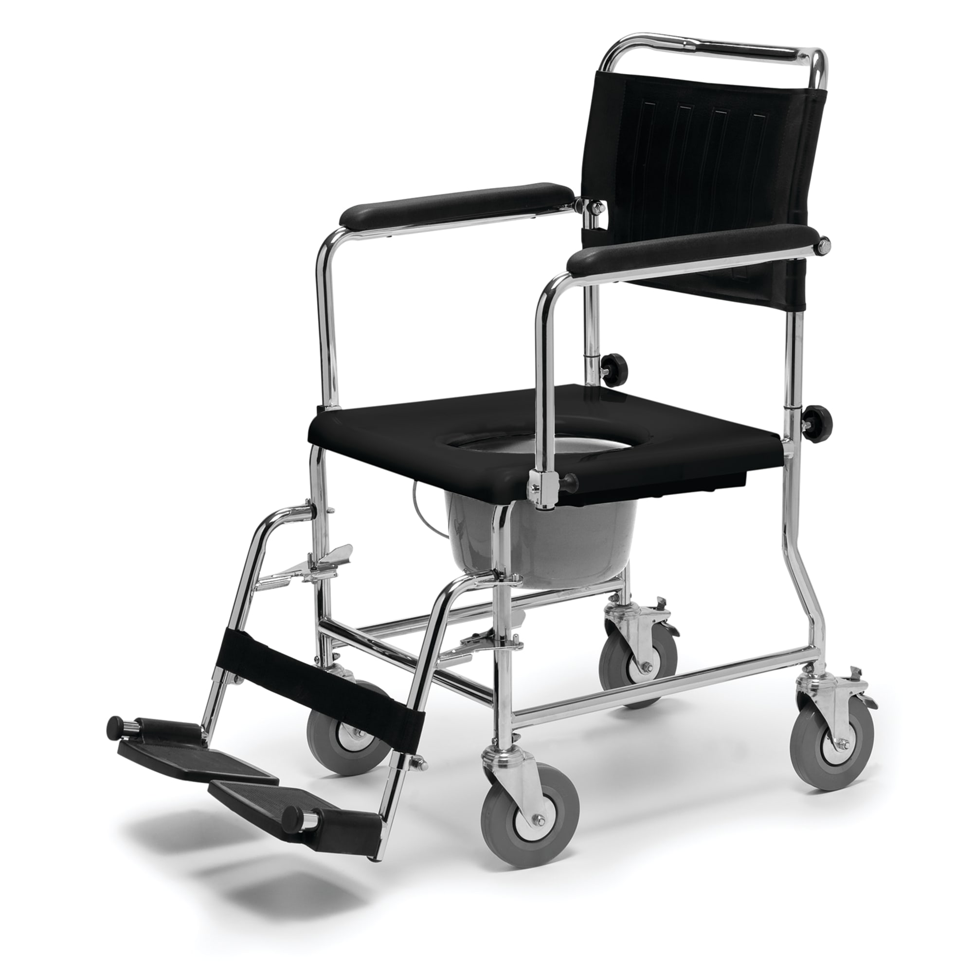 Lumex Drop Arm Versamode™ - 2 Rear Locking Casters and 7qt pail