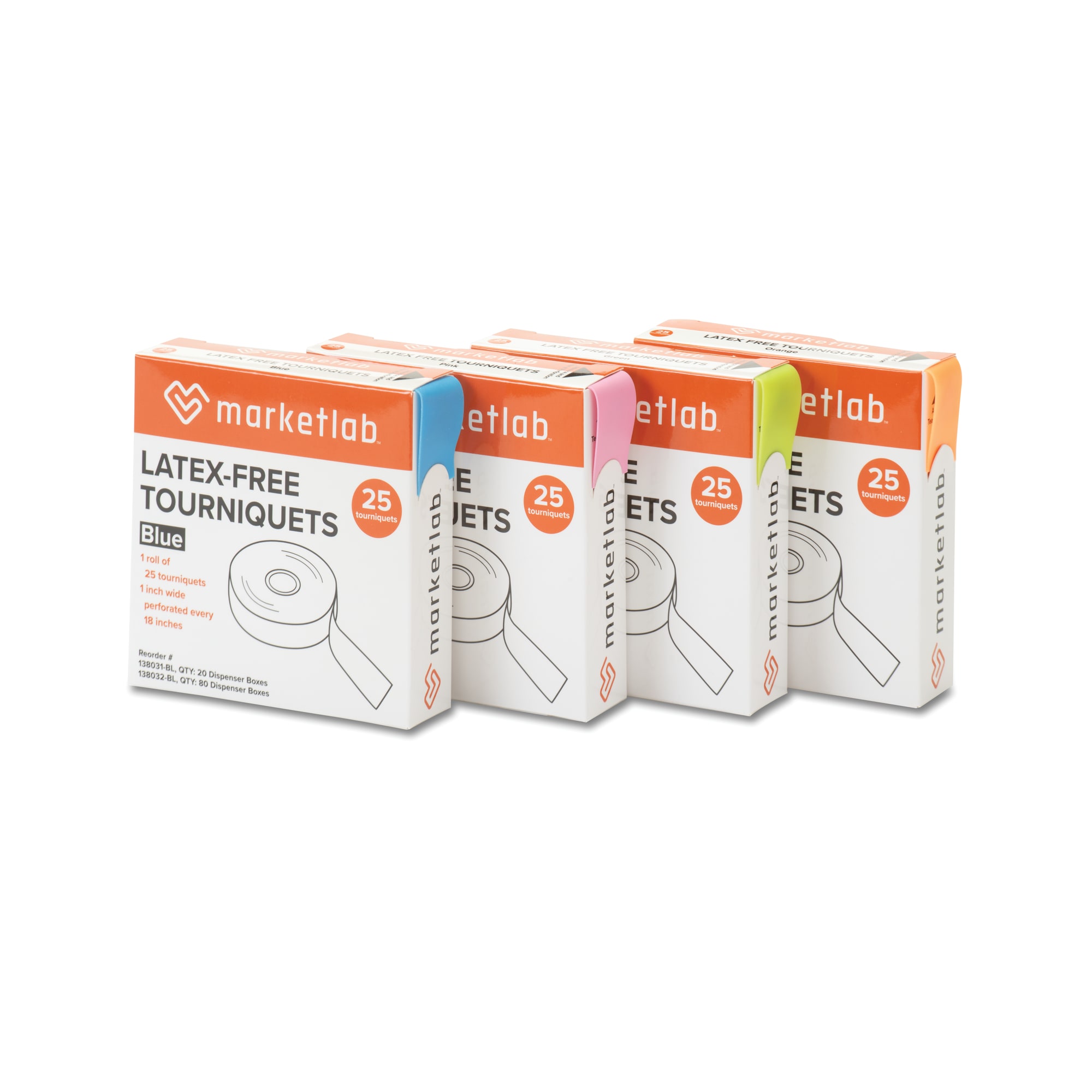 トールペイント：ヒンデローペン　ランドリーBOX Marketlab Latex-Free Tourniquets in Dispenser Box - Marketlab