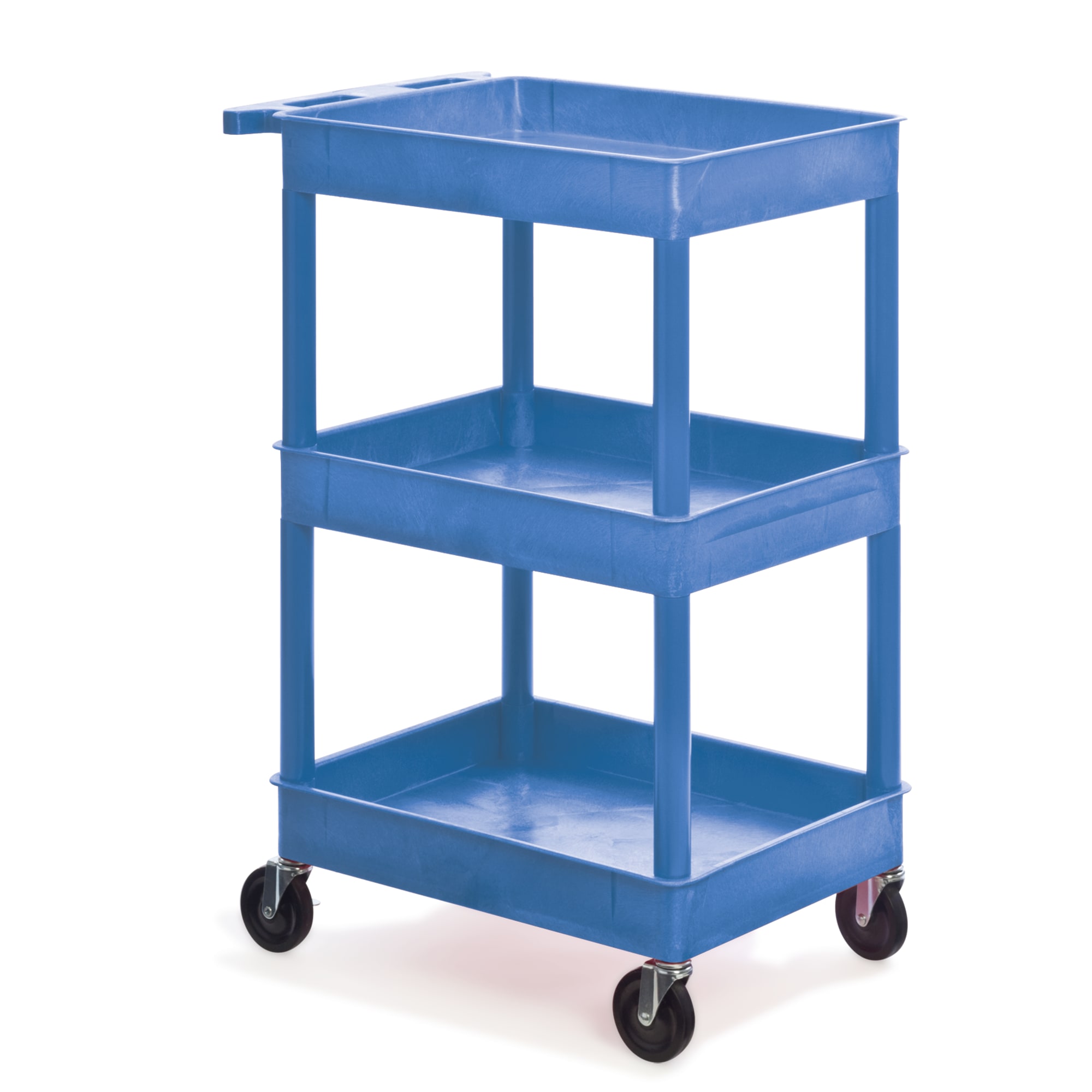 Luxor Plastic Utility Cart with Three Tubs - Marketlab