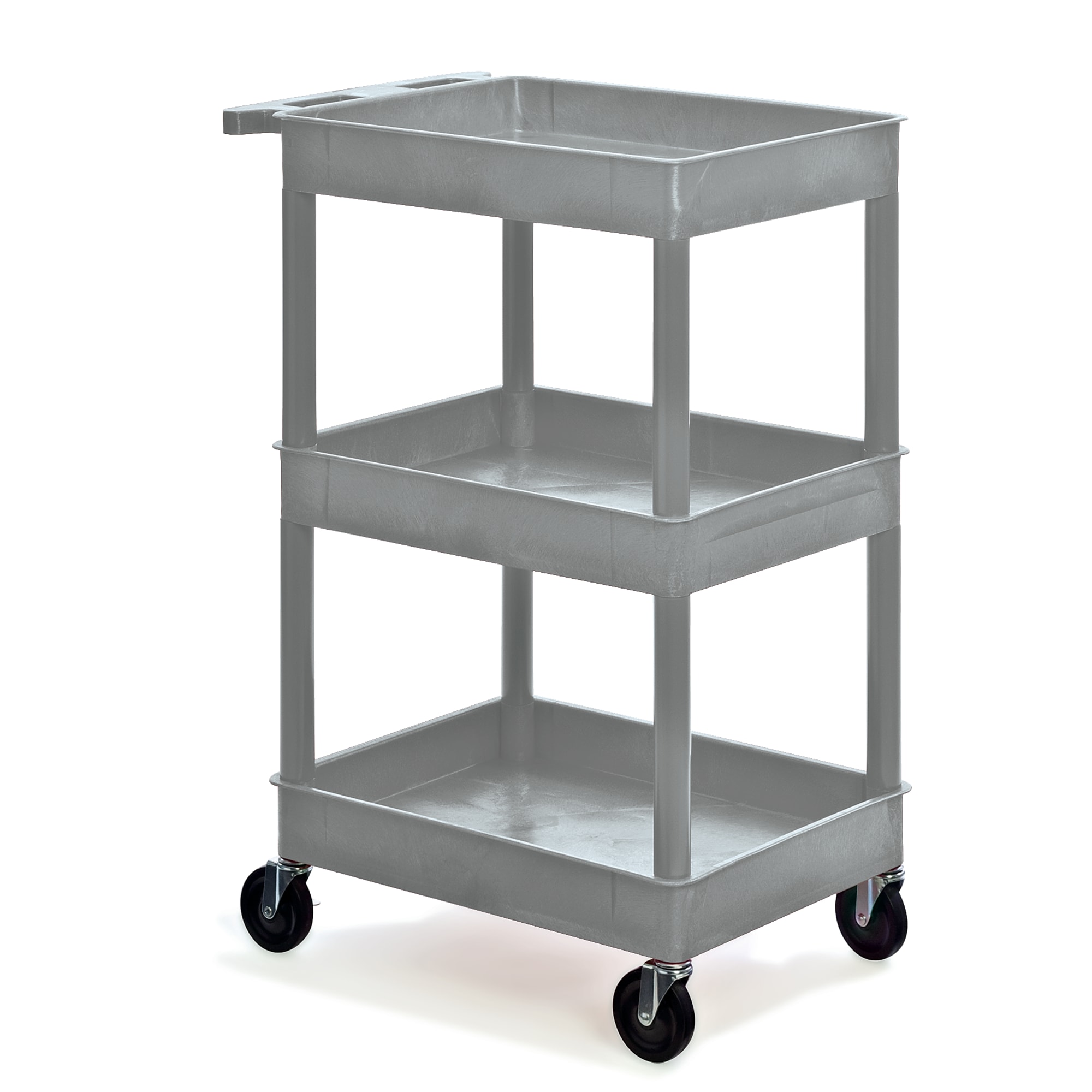Luxor Plastic Utility Cart with Three Tubs - Marketlab