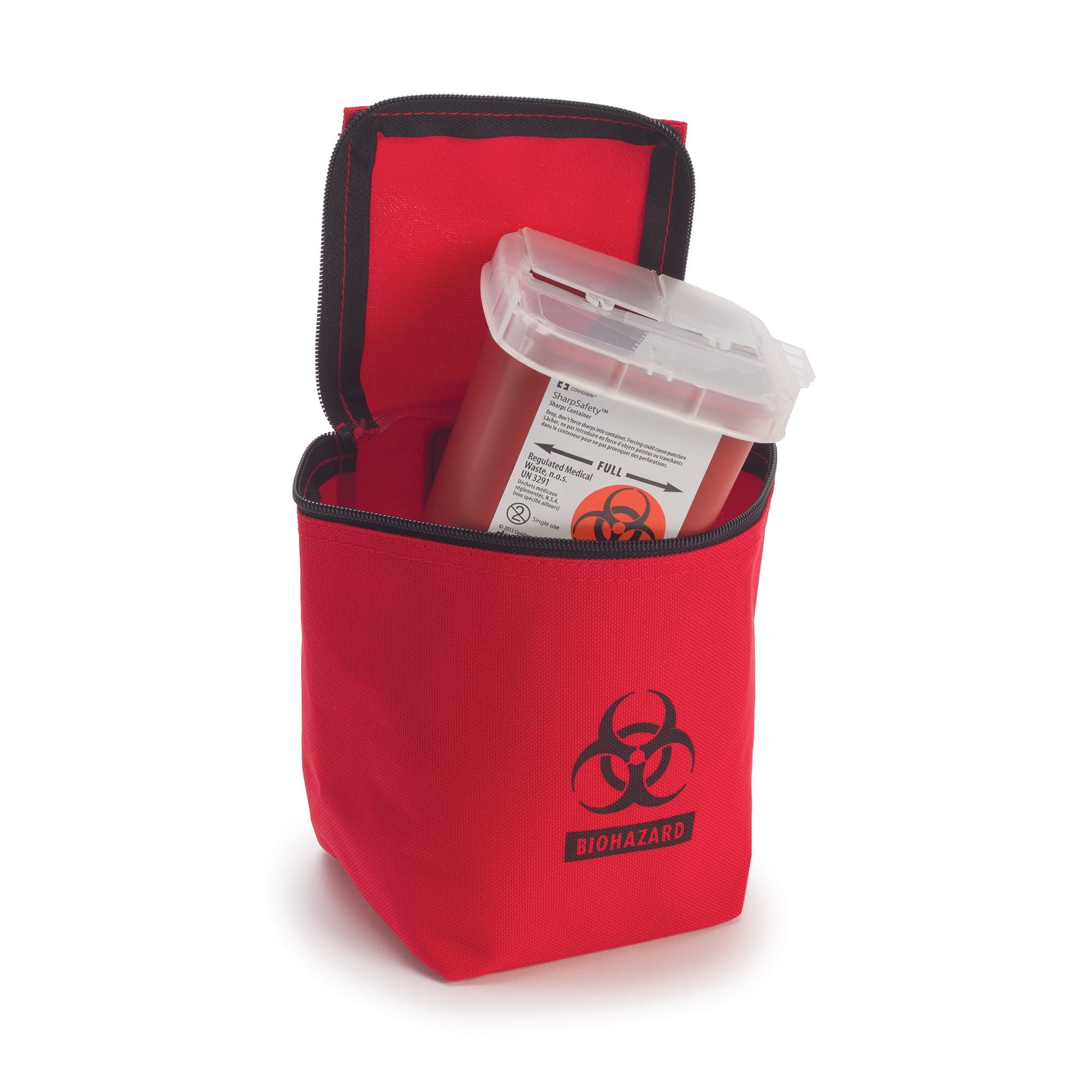 1qt Sharps Container with Zippered Transport Pouch | Marketlab