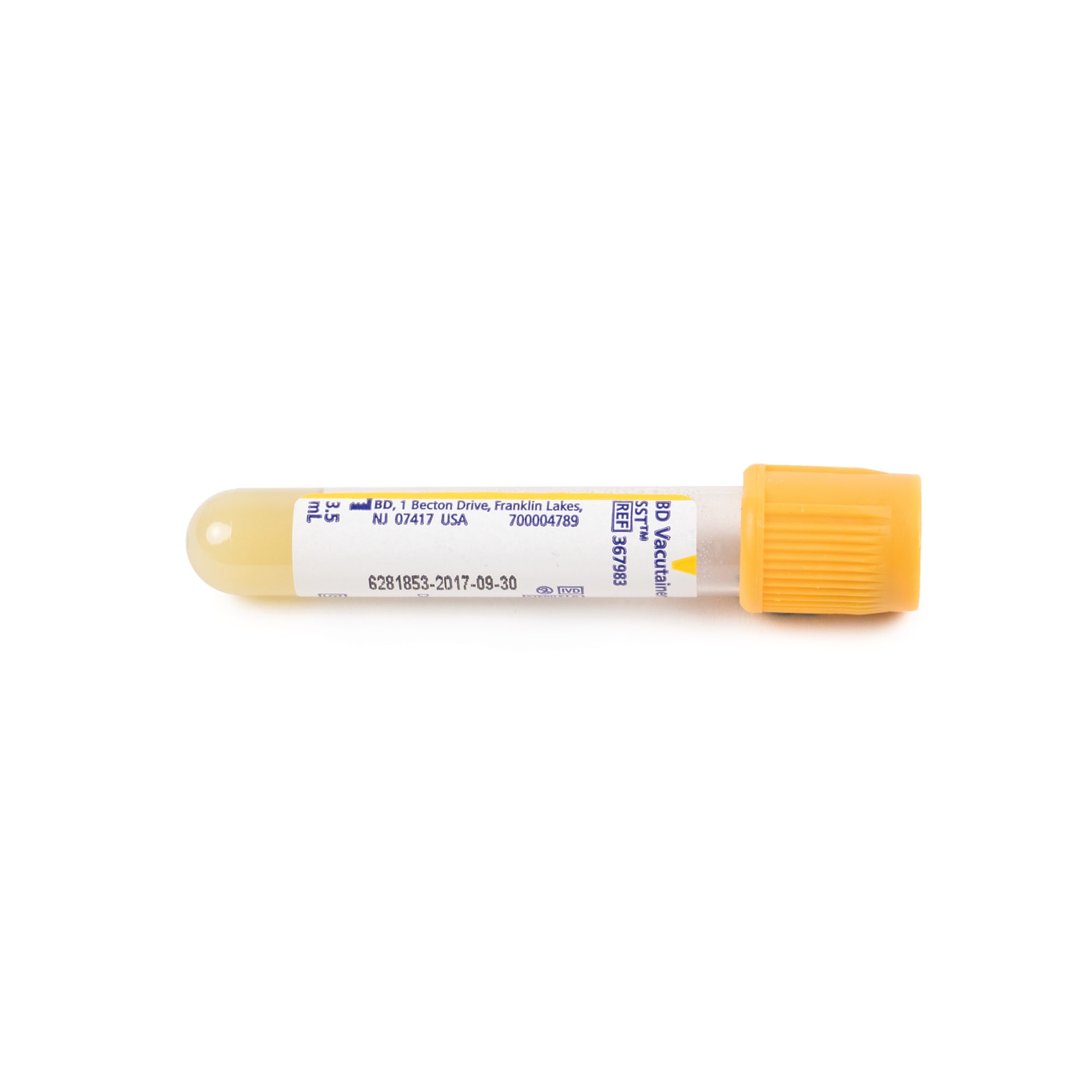 BD Vacutainer® SST • Gold • 13 x 75mm, 3.5mL - Marketlab
