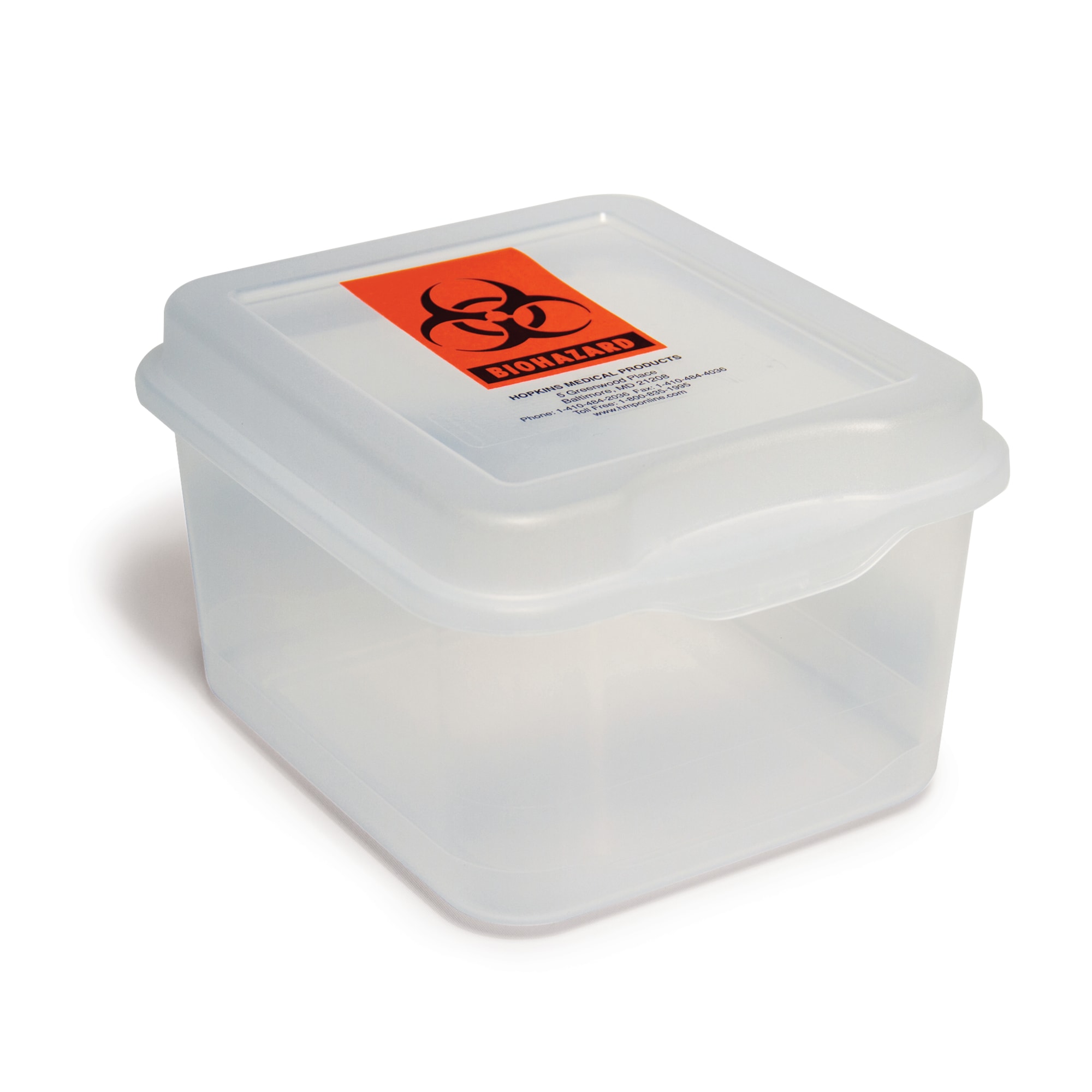 Hard Plastic Biohazard Specimen Container - Marketlab
