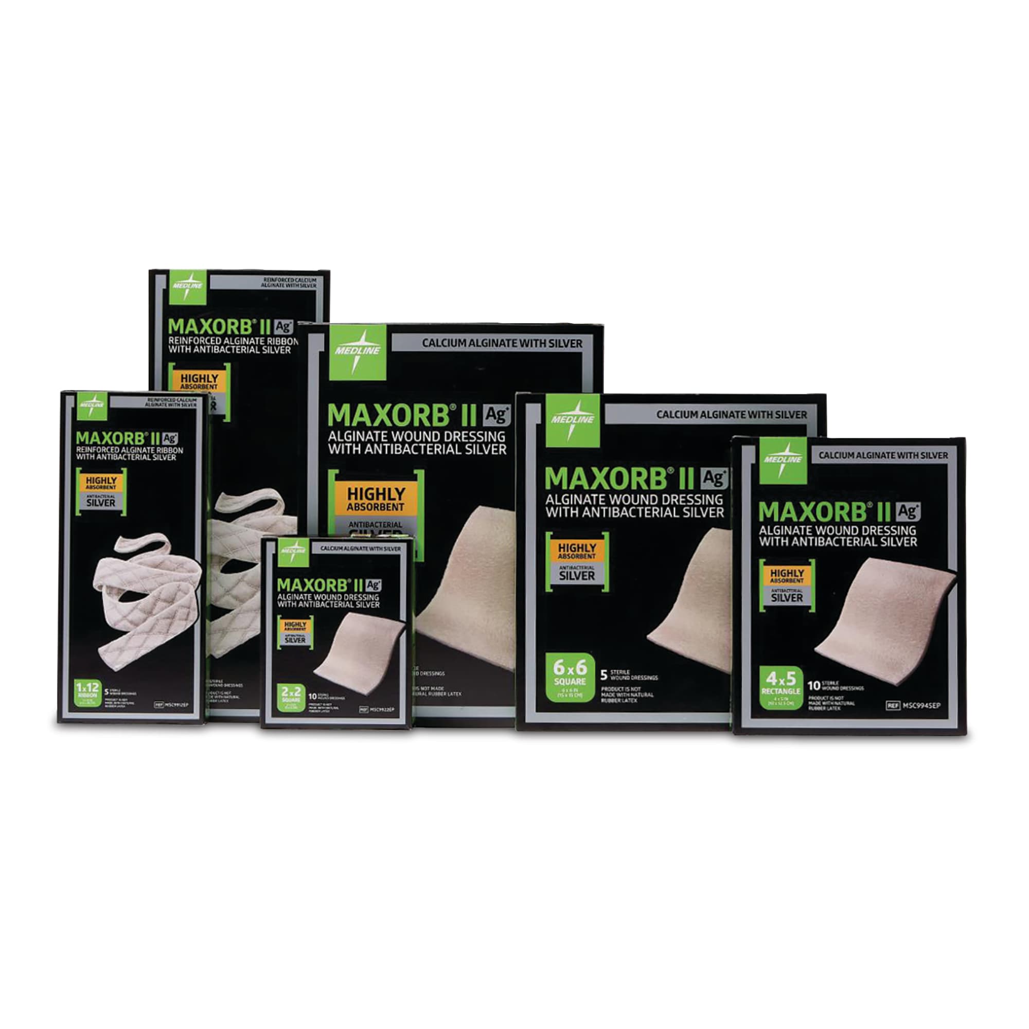 Maxorb II Silver Alginate Dressing, 2'' x 2''