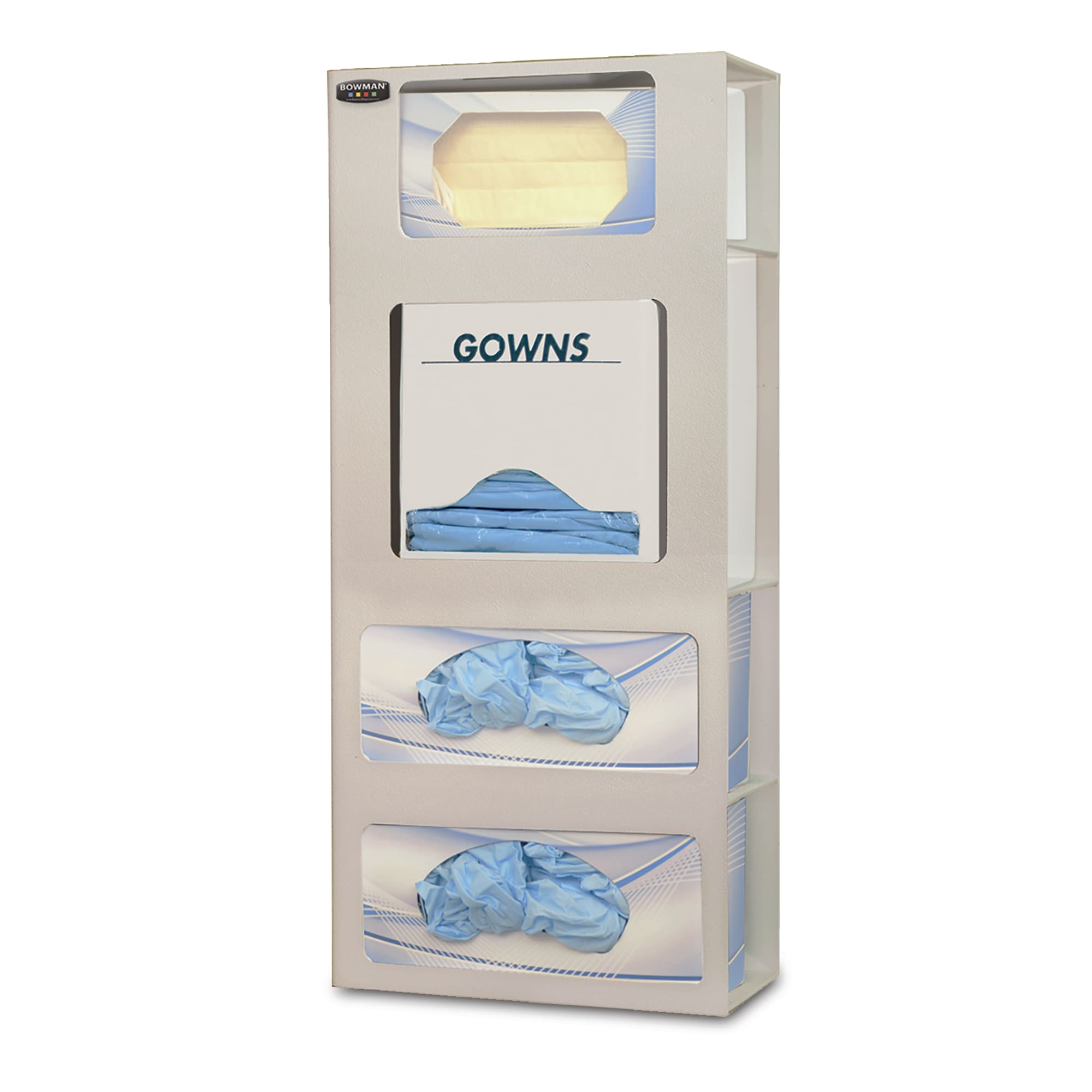 Bowman ABS Triple Face Mask and Single Face Shield Dispenser
