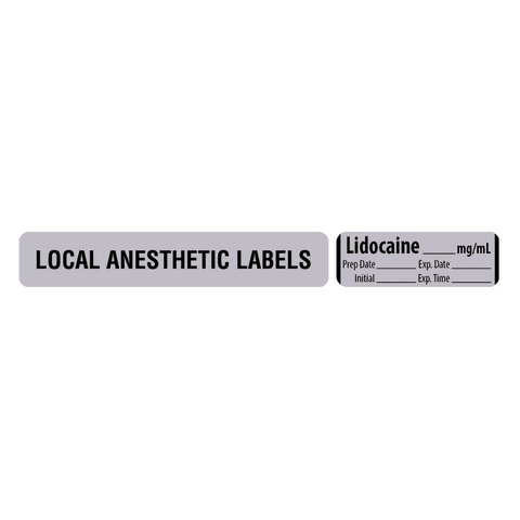 Local Anesthetic Medication Pre-Cut Labels | Marketlab