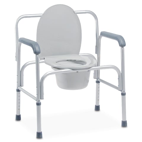 KosmoCare Aluminum Commode Chair, Toilet Commode for patients, Commode  Toilet Chair, Bedside Toilet Chair, Bedsi…