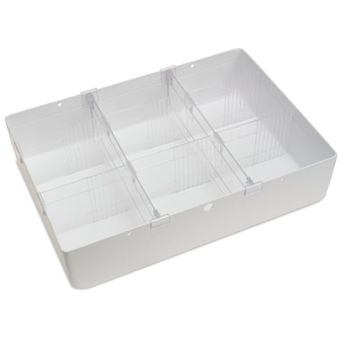 8″ Tray for MedStor Max Cabinets, Two Short Dividers, 81032-4