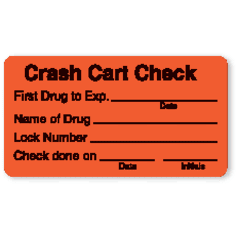 Crash Cart Check Label | Marketlab