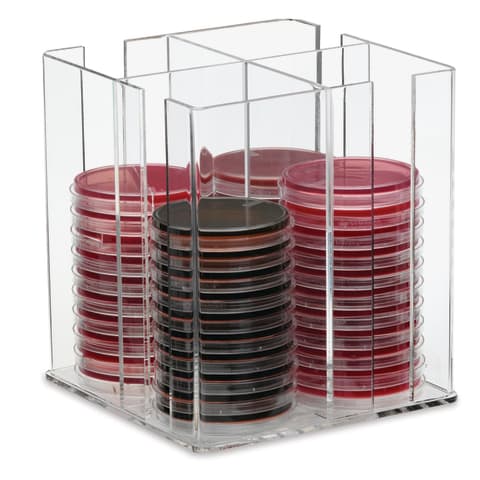 Petri Dish Storage and Culture Media Plate Rack