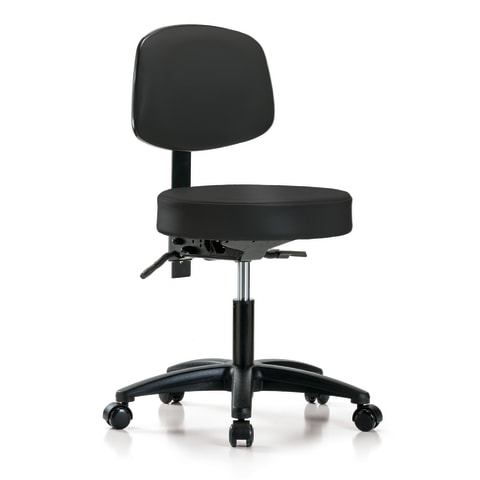 Cushioned Stool with Back - Marketlab