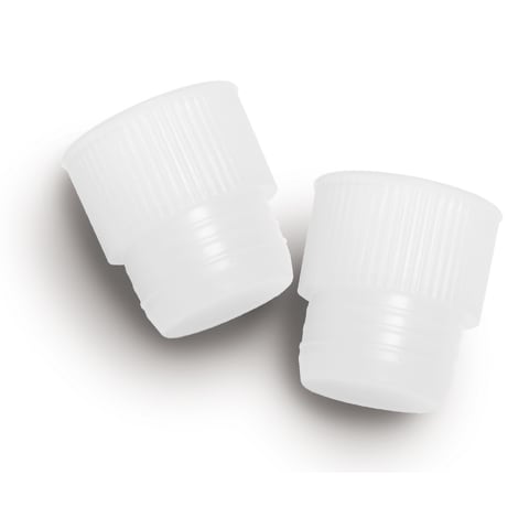 Ribbed Tube Caps, For 12mm Tubes • White | Marketlab