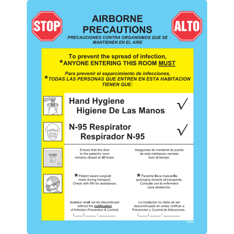 Precautions Label, Airborne | Marketlab