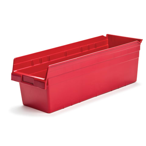 65L PLASTIC STORAGE BOX - RED