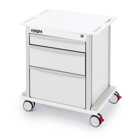 Insight® Undercounter Storage Cart, Key Lock • 23.125W x 19D x 25H