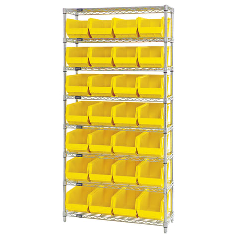 Wire Shelving and Organizer Bin Complete Bundles