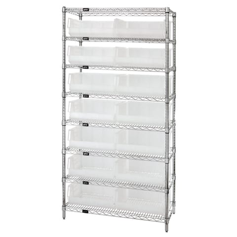 Wire Shelving and Organizer Bin Complete Bundles