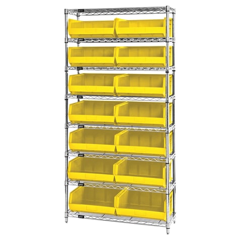 Wire Shelving and Organizer Bin Complete Bundles