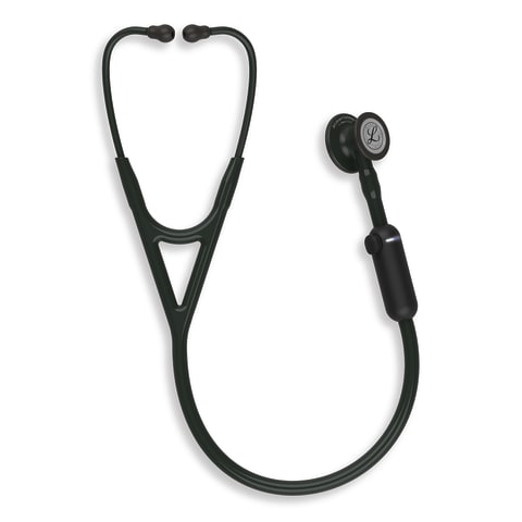 Single Sided Black Medical Doctor Stethoscope, Rubber, for Hospital