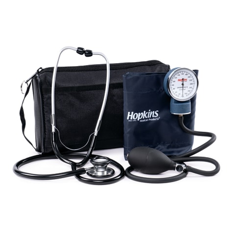 Doctors Bag With Stethoscope And Blood Pressure Monitor Stock