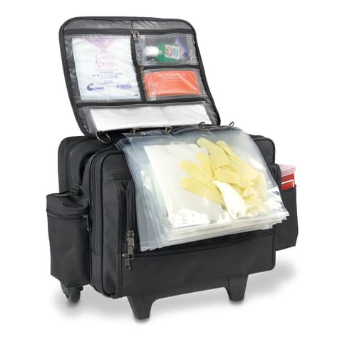 Rolling Medical Bag with Clear Pockets Marketlab