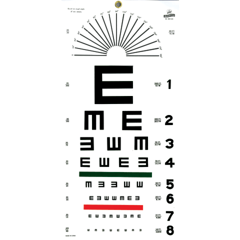 Pocket Snellen Eye Chart  Hopkins Medical Products