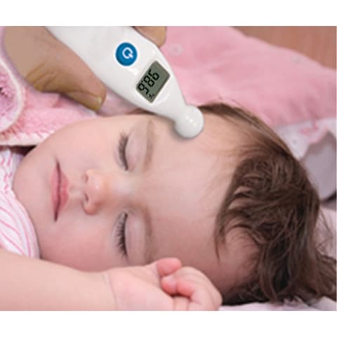 Basic Care Temple Touch Digital Thermometer, White