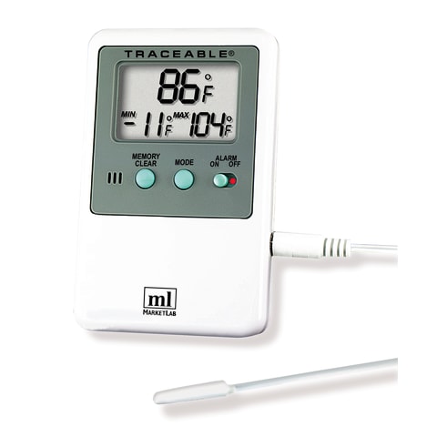 Digital Thermometer with 10-foot Temperature Sensor Probe