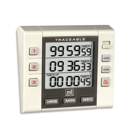 Traceable® Triple-Display Clock/Timer with Calibration