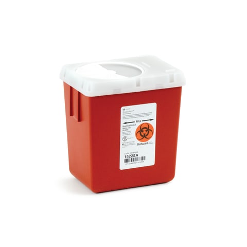 2.2 Qt Sharps Disposal Container 12/PK | Hopkins Medical Products