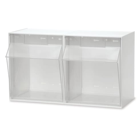 Quantum Storage QTB306 | 6 Compartment Tip Out Bin White