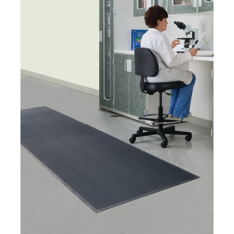 Non slip floor mat top