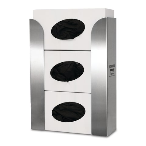Bowman Stainless Steel Top Loading Triple Glove Box Dispenser