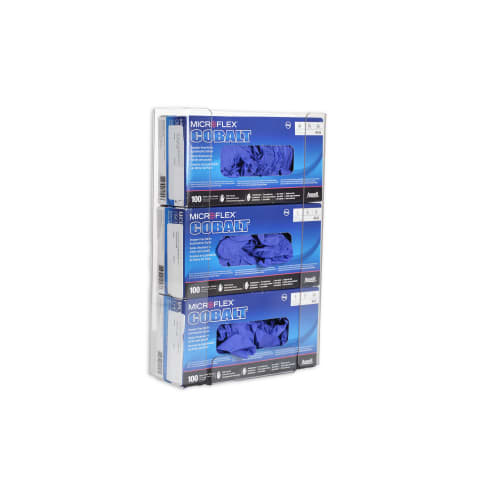 Bowman Triple Glove Box Dispenser with Built-In Flange - Marketlab