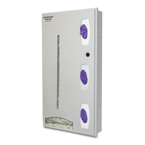 Bowman Steel Recessed Isolation Station without Mask Dispenser