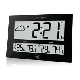 Digital Wall Clock with Temperature and Humidity | Marketlab