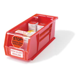 Item 17269 - High Alert Insulin Bin - 1412 Red