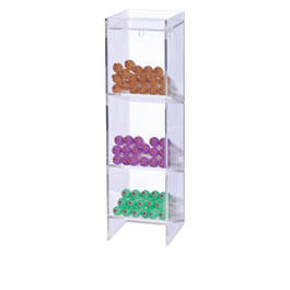 Clearform ML7100 Clear Acrylic Tube Rack with 9 Compartments 16 H x 12 W x 5.5 D 
