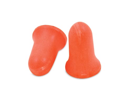 Orange torpedo shaped ear plugs